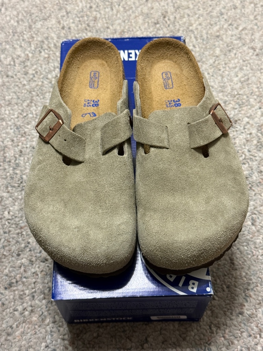 Birkenstock Boston BS Clogs Regular Width in Taupe - Picture 5 of 5